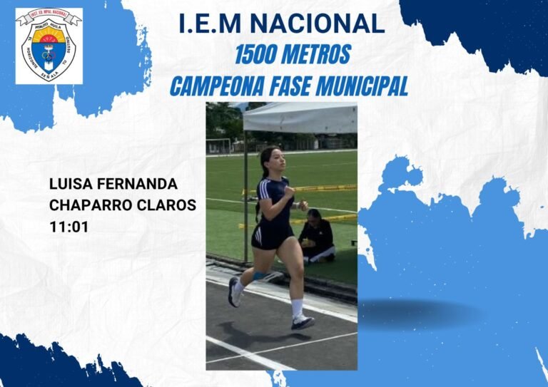 Campeona municipal 1500m